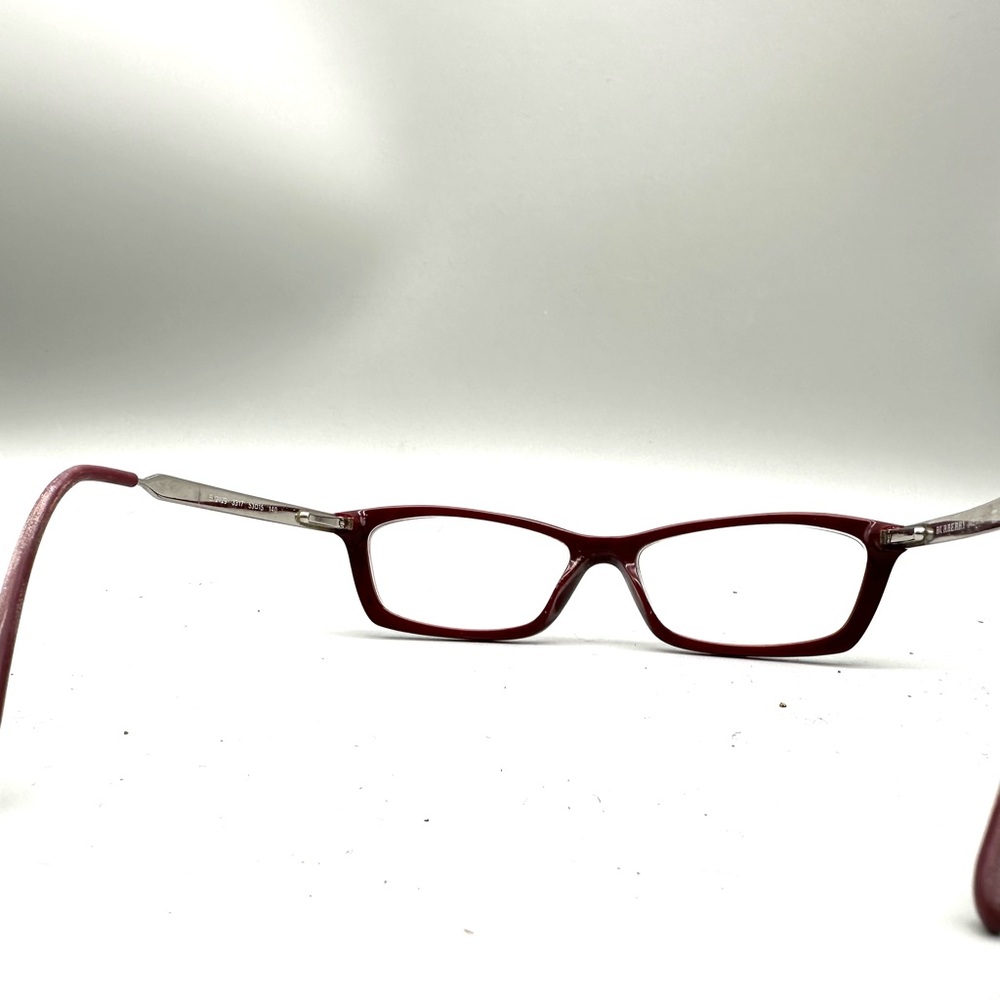 Burberry Red Rectangular Glasses Flex Temples Ita… - image 4